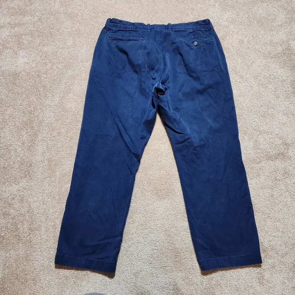 J. Crew 1040 Chinos Pants Men 34x30(26) Navy Straight Leg
